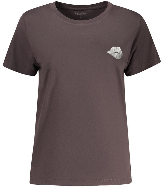 Pepe Jeans Black Cotton Women T-Shirt Zwart