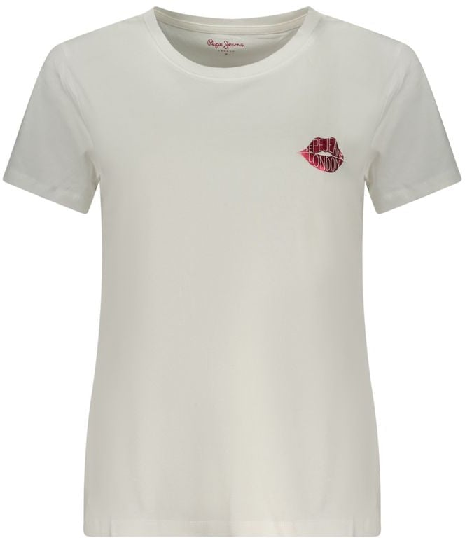 Pepe Jeans White Cotton Women T-Shirt Wit