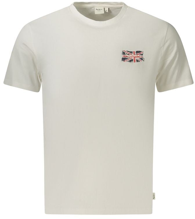 Pepe Jeans Bianco Cotton Men T-Shirt Wit