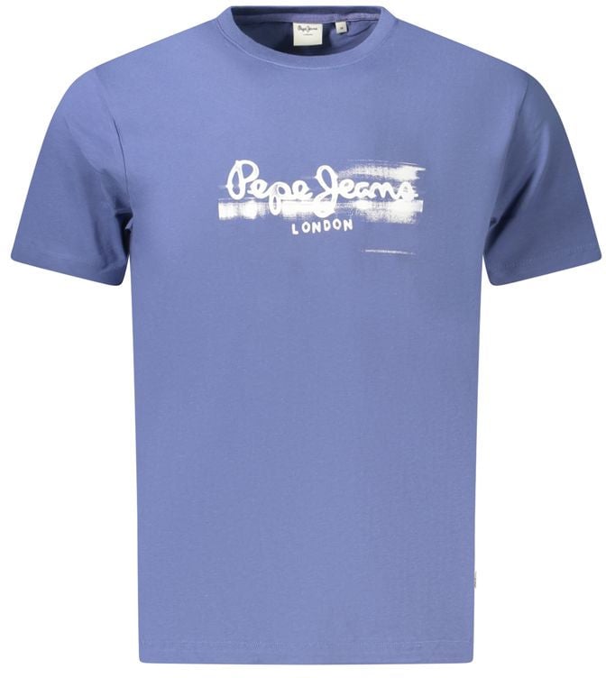 Pepe Jeans "Blue Cotton Men T-Shirt" Blauw
