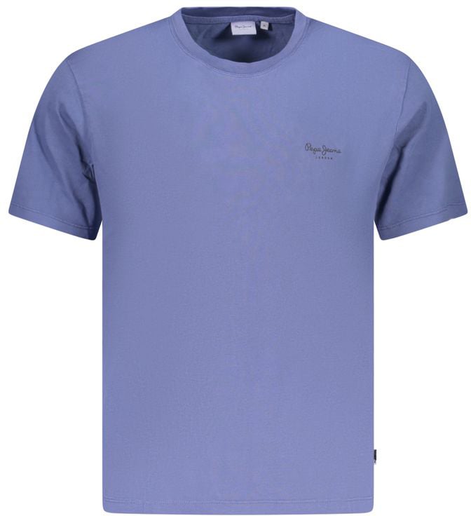 Pepe Jeans Blue Cotton Men's T-Shirt Blauw