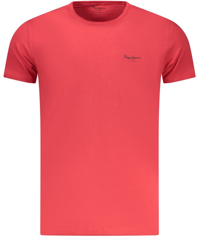 Pepe Jeans Rosso Cotton Men's T-Shirt Rood