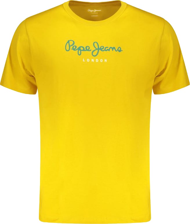 Pepe Jeans Giallo Cotton Men T-Shirt Blauw