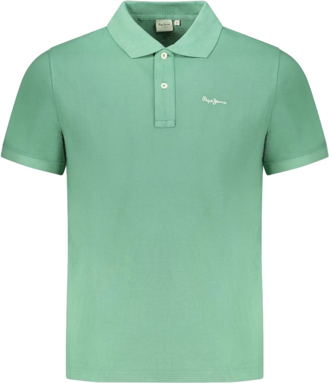 Pepe Jeans Verde Organic Cotton Mens Polo Shirt Groen