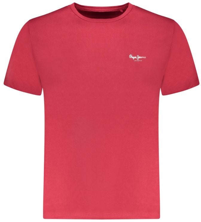Pepe Jeans Pepe Jeans Rosso Cotton Men T-Shirt Rood