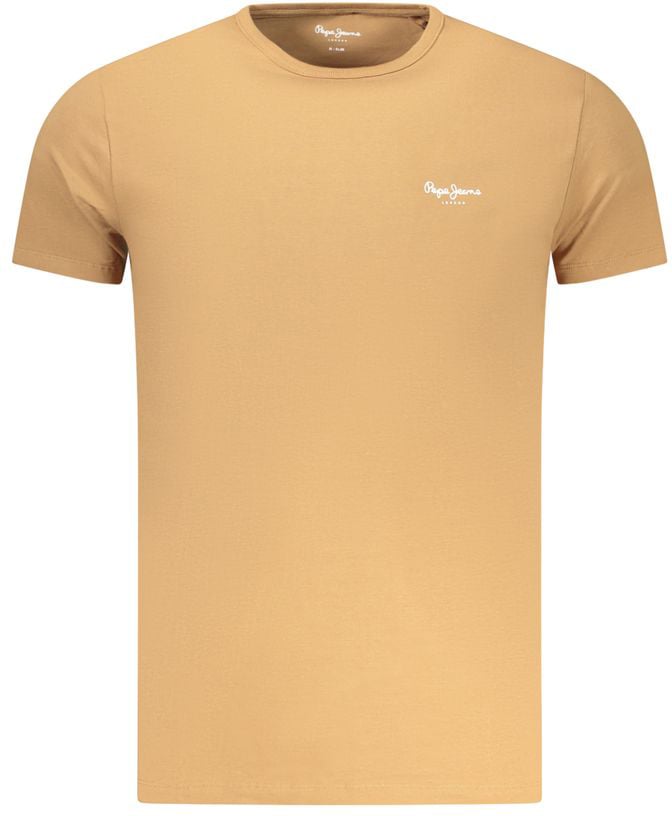 Pepe Jeans Marrone Cotton Men T-Shirt Bruin