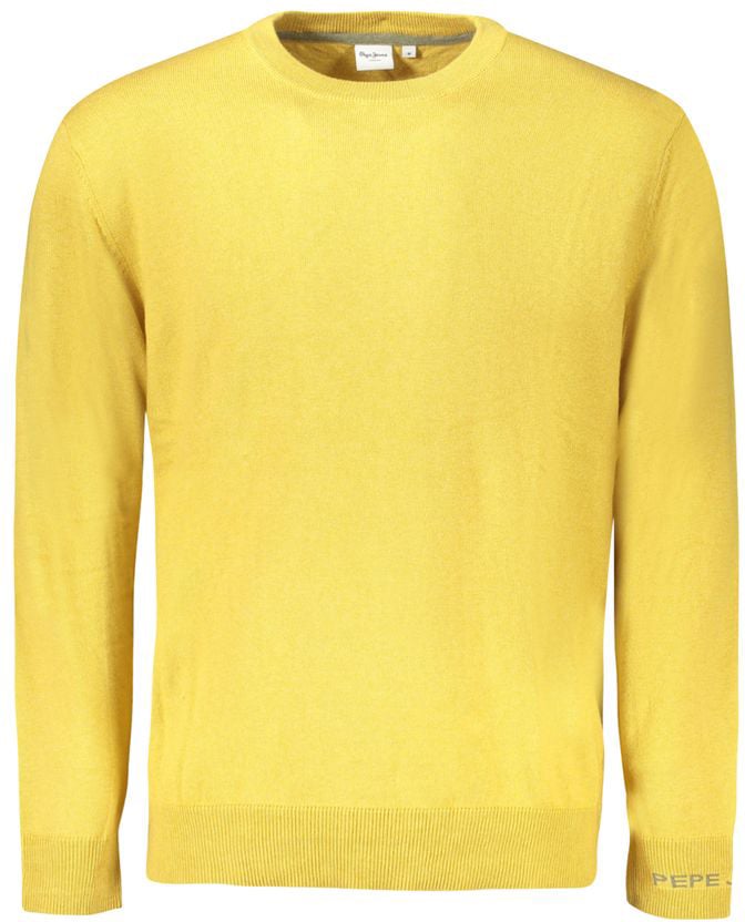 Pepe Jeans Yellow Cotton Men Sweater Geel