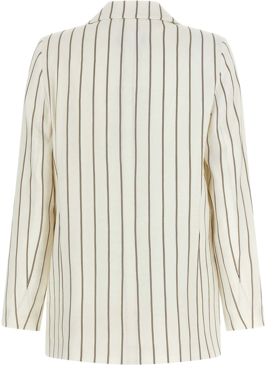 Peserico White Linen Blazer Wit
