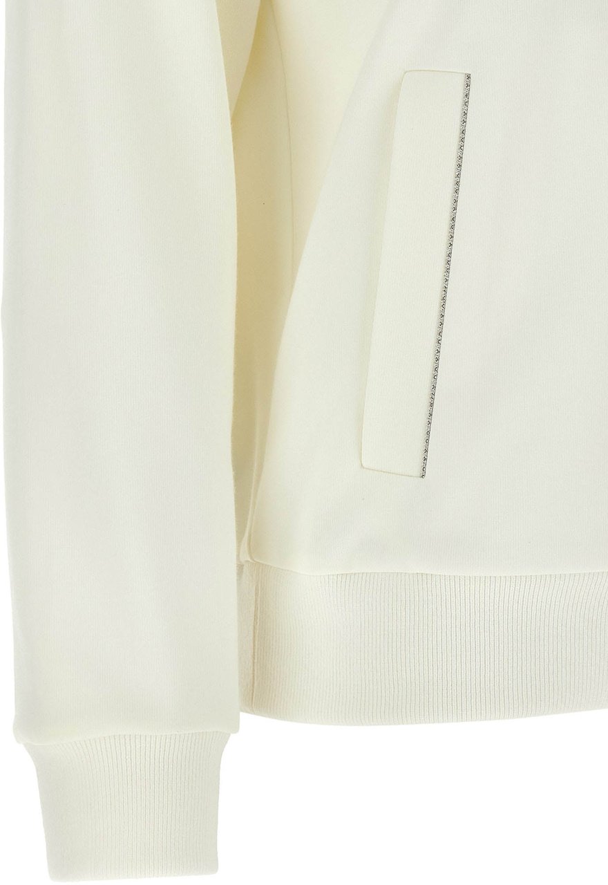 Peserico White Cotton Sweatshirt Beige