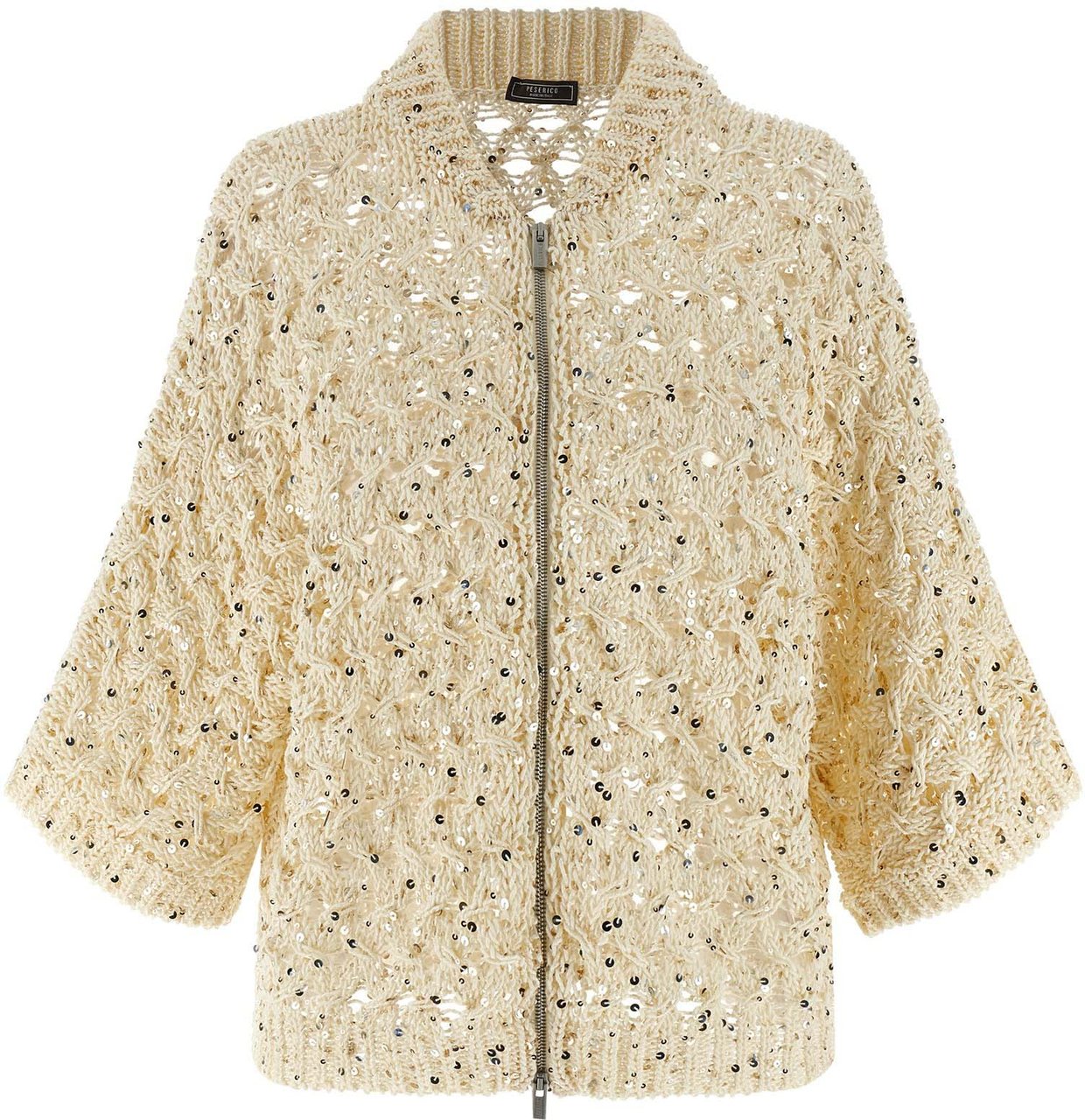 Peserico Beige Cotton Cardigan Beige
