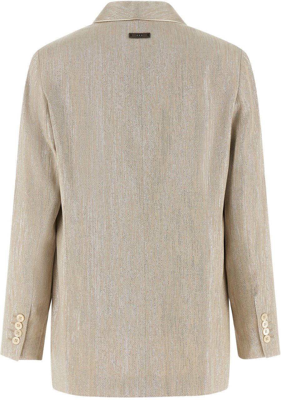 Peserico Beige Viscose Blazer Beige