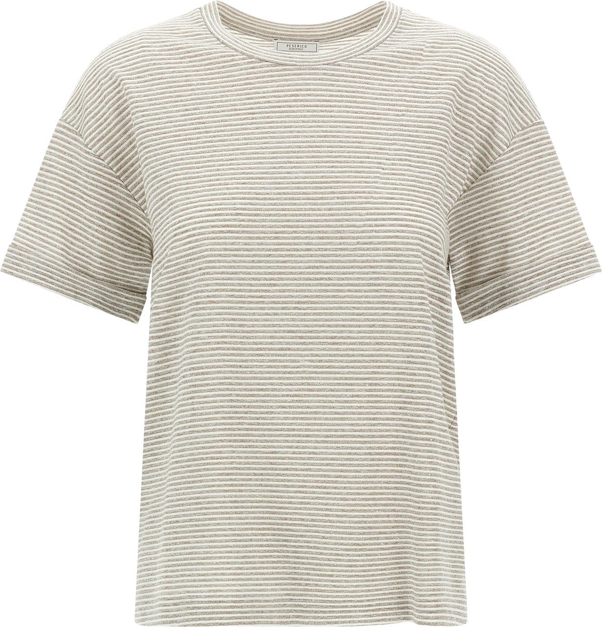 Peserico Beige Linen T-Shirt Beige