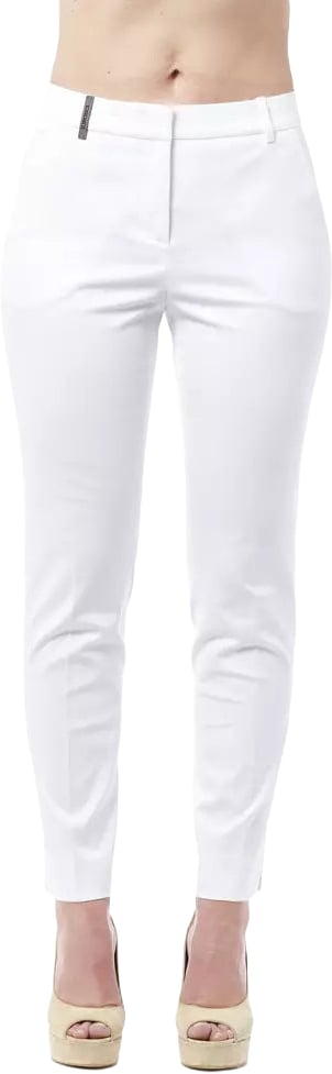 Peserico White Cotton Jeans & Pants Wit