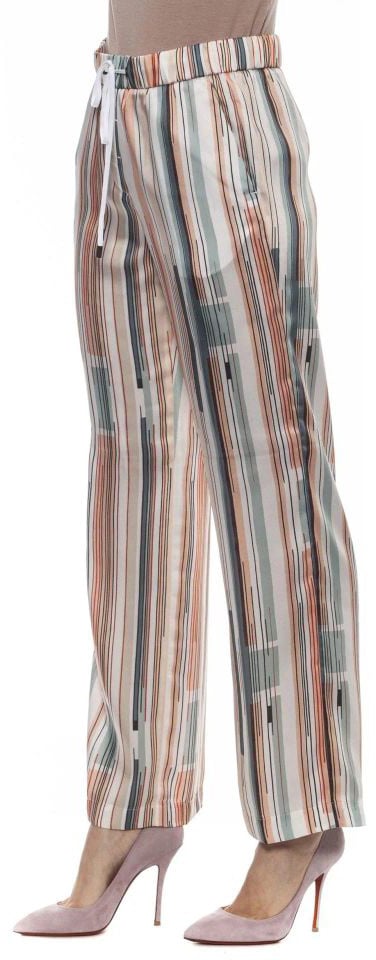 Peserico Multicolor Viscose Casual Pants Divers