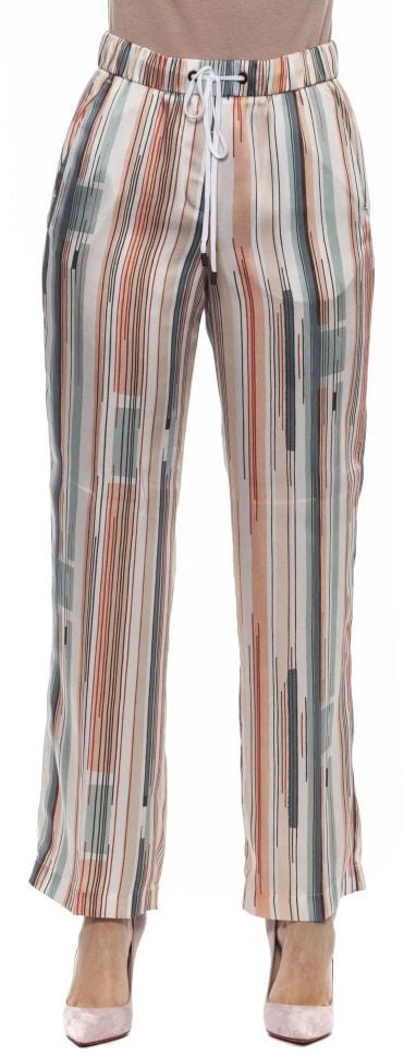 Peserico Multicolor Viscose Casual Pants Divers