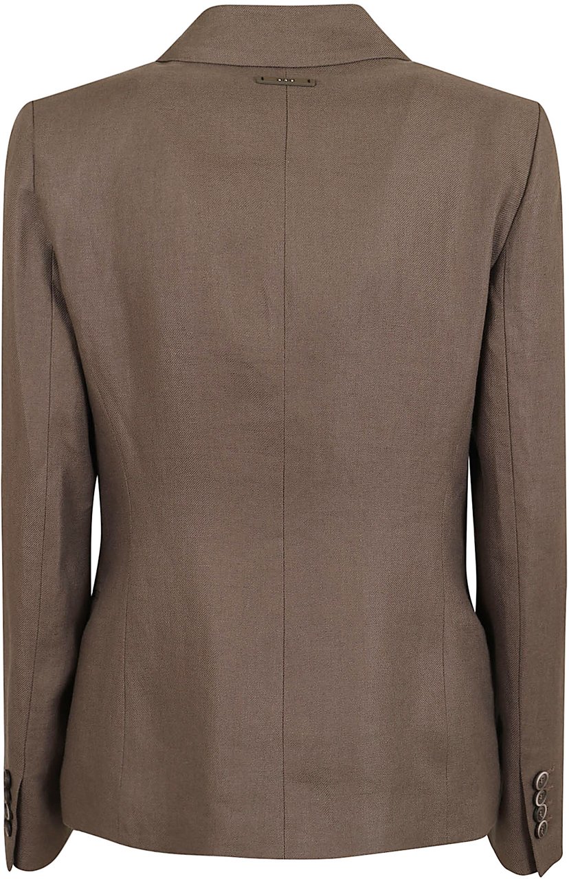 PESERICO BLAZER GABARDINA IN PURO LINO Maroon
