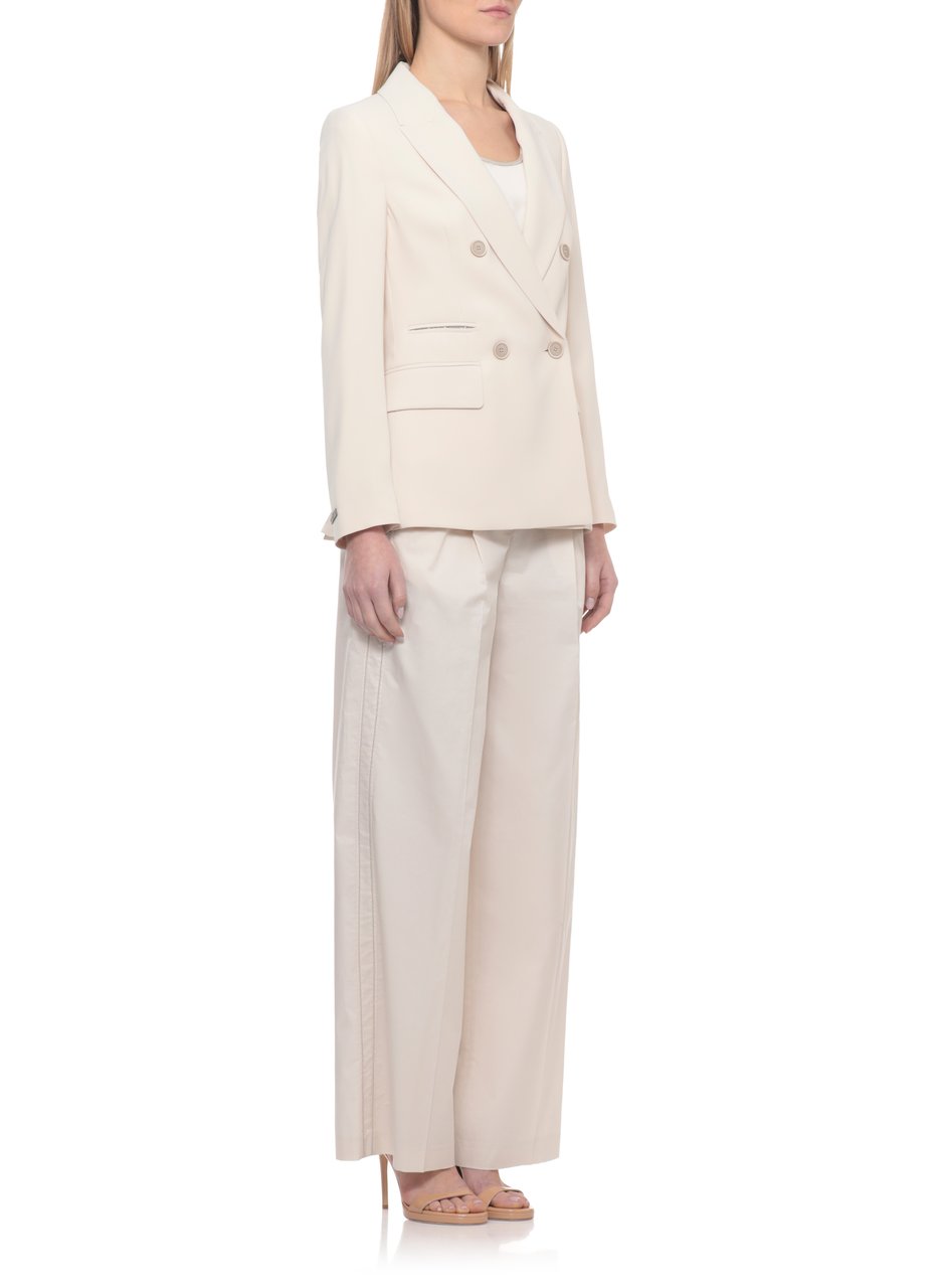 Peserico Beige Double Breasted Blazer Wit