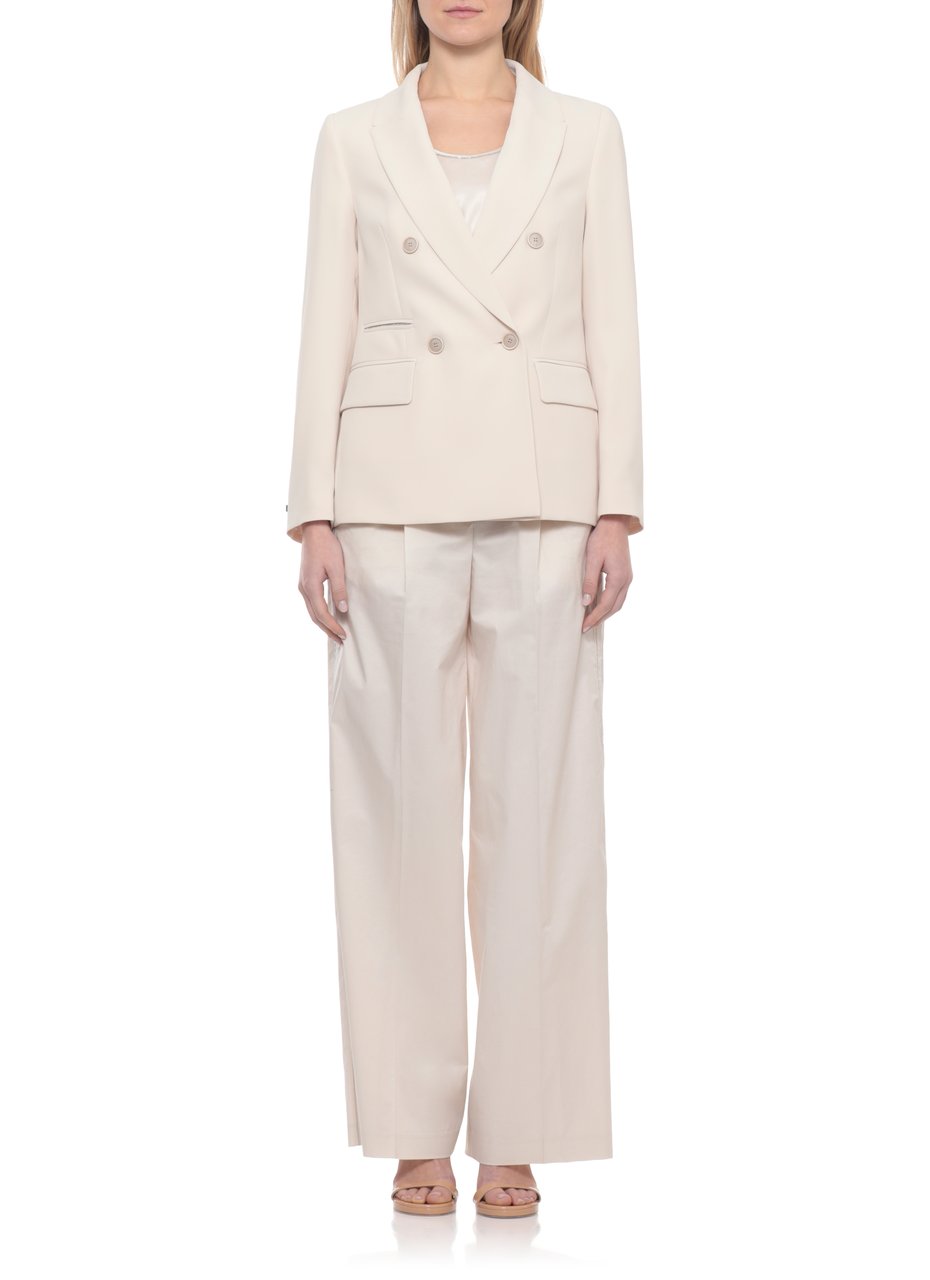 Peserico Beige Double Breasted Blazer Wit