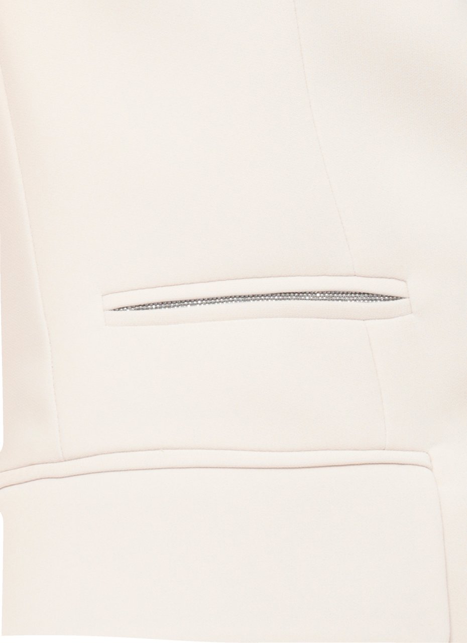 Peserico Beige Double Breasted Blazer Wit