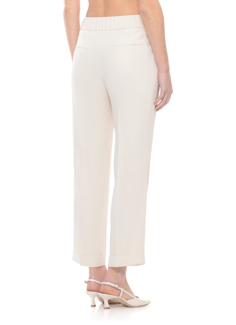 Peserico Beige Embellished Straight-Leg Pants Wit