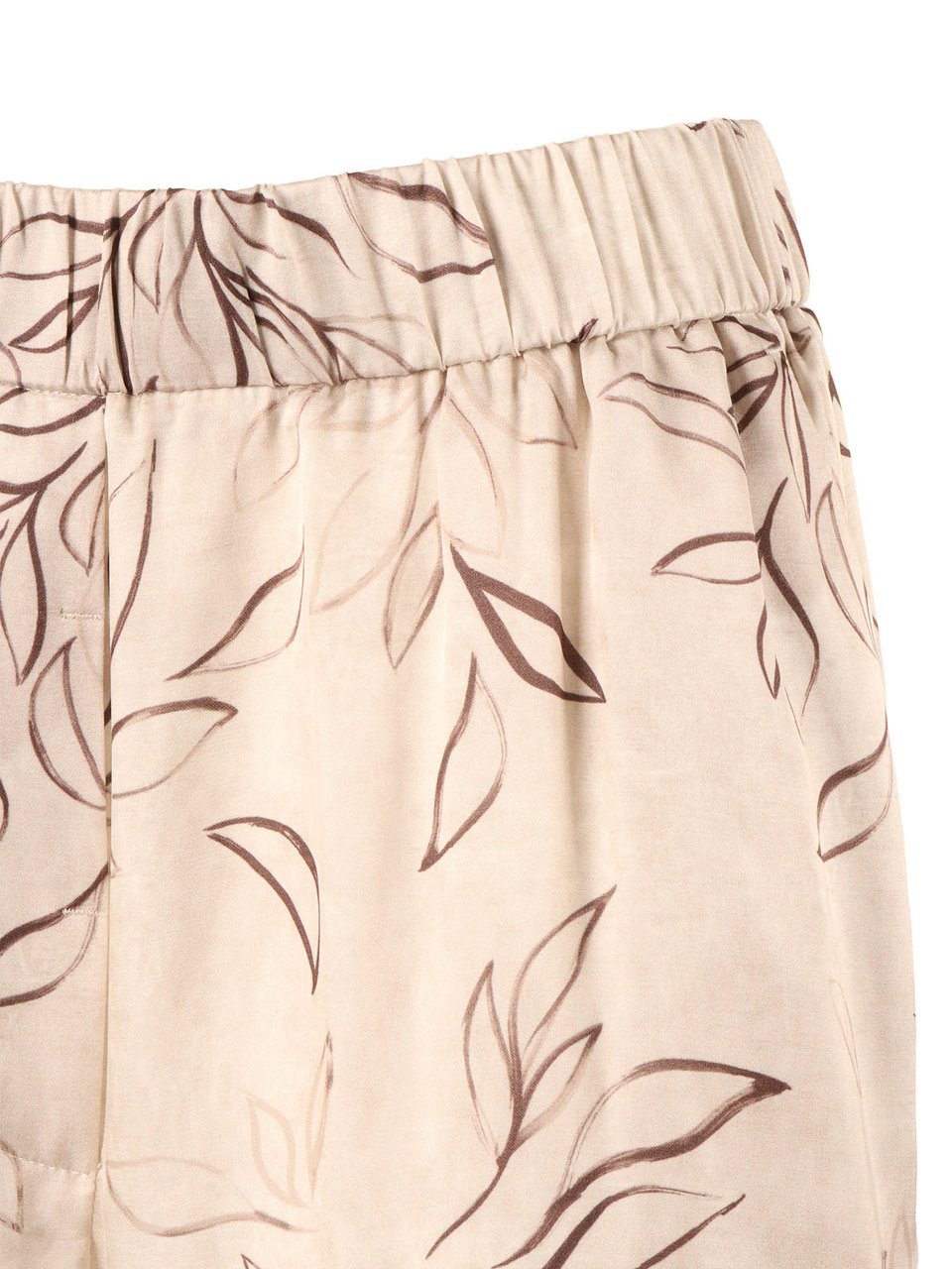 Peserico Woman Trousers Leaf Pattern Straight-Leg Pants Neutraal
