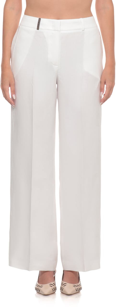 Peserico Trousers White Wit