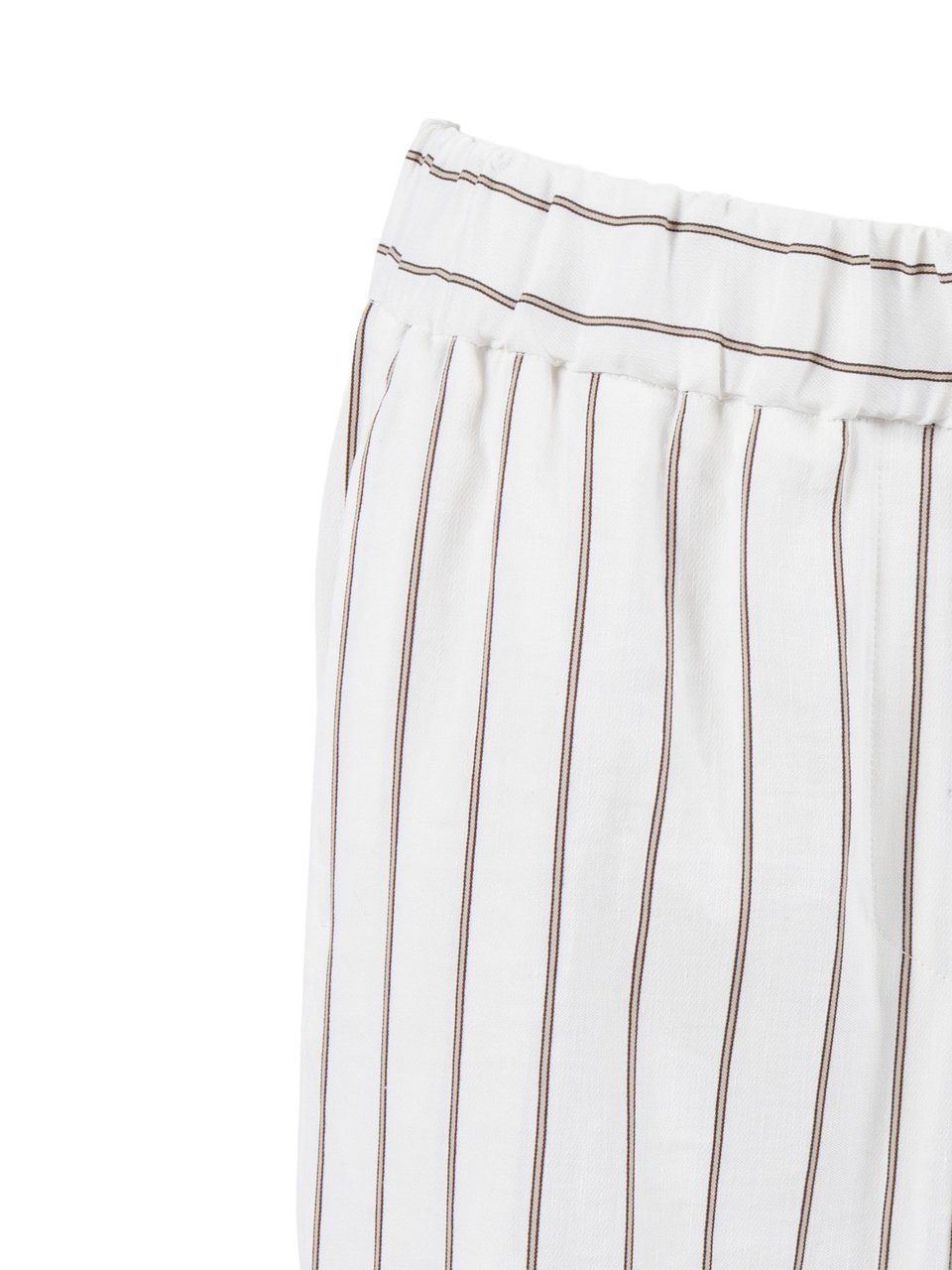 Peserico Woman Trousers Striped Straight-Leg Pants Wit