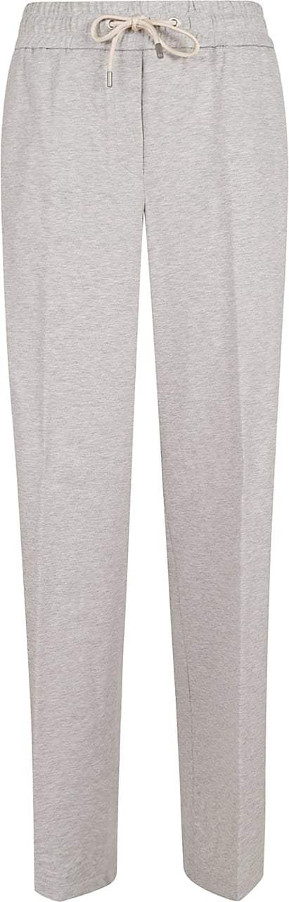 PESERICO PANTALONE FELPA LEGGERA MELANGE IN COTONE Donkergrijs