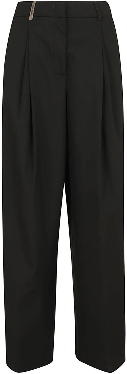 PESERICO PANTALONE TELA TECNICA IN MISTO Zwart