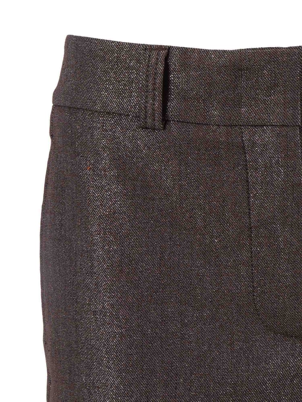 Peserico Woman Trousers Metallic Straight-Leg Pants Grijs