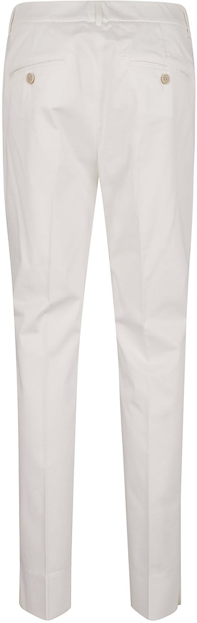 PESERICO PANTALONE A SIGARETTA RASO LEGGERO Wit