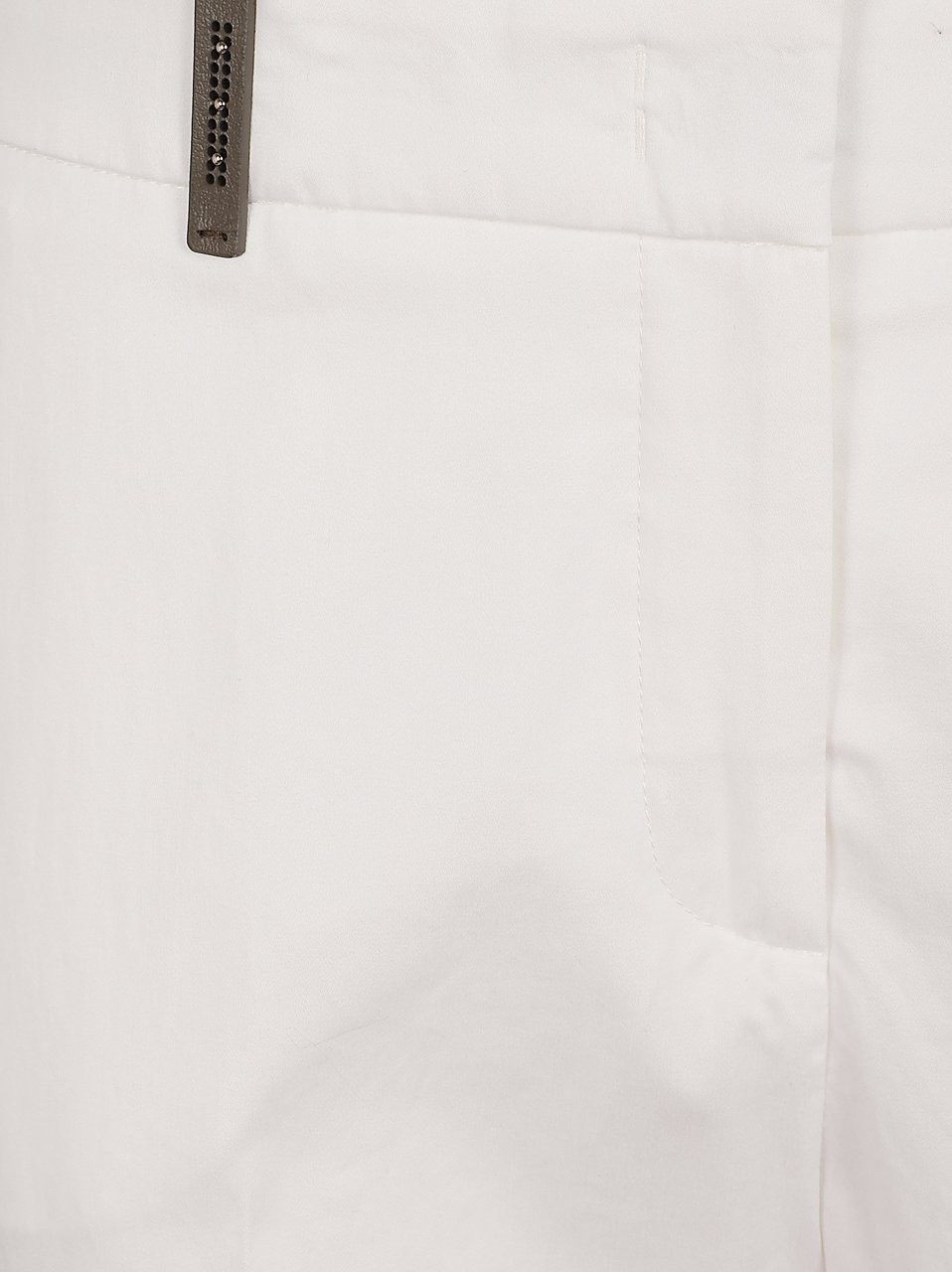 PESERICO PANTALONE A SIGARETTA RASO LEGGERO Wit