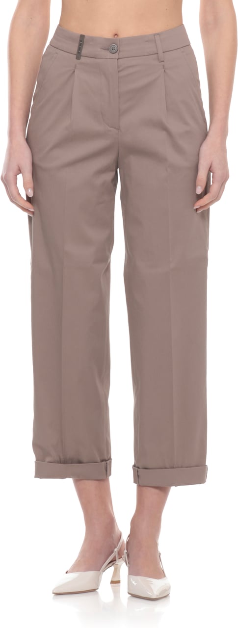 Peserico Trousers Brown Taupe