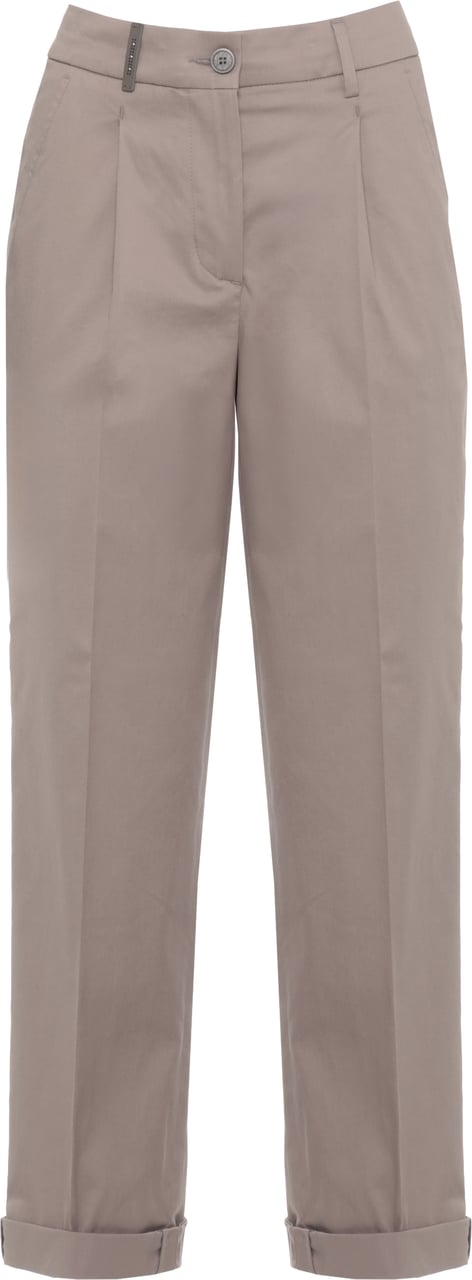 Peserico Trousers Brown Taupe