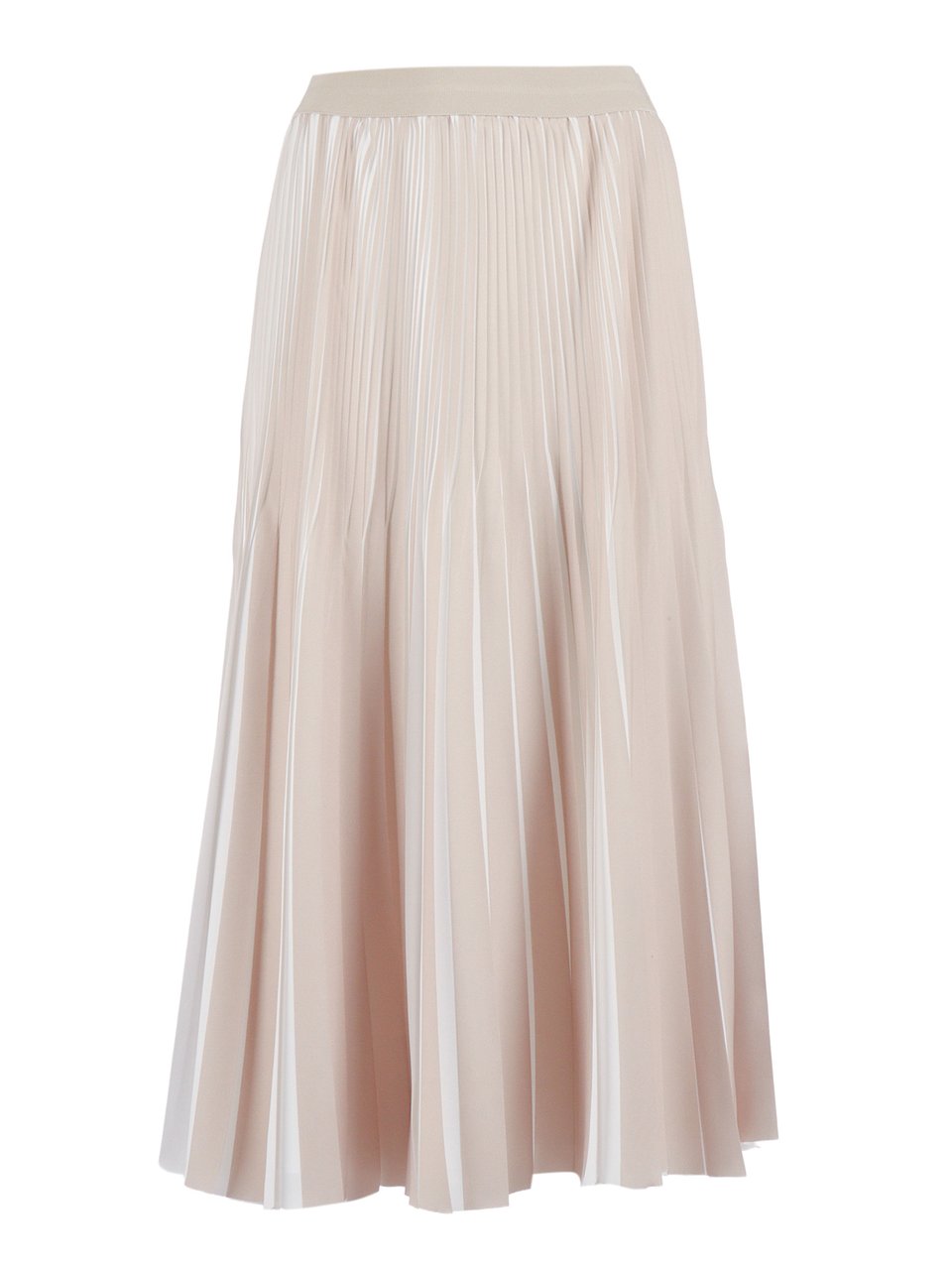 Peserico Pleated Midi Fitted Skirt Grijs