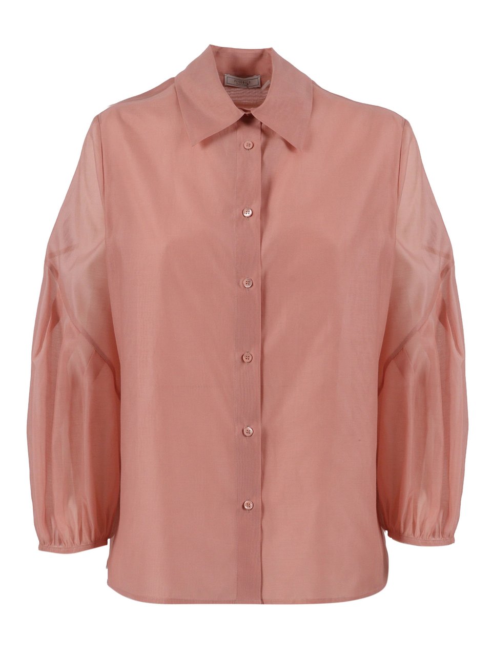 Peserico Cotton Silk Voluminous Blouse Neutraal