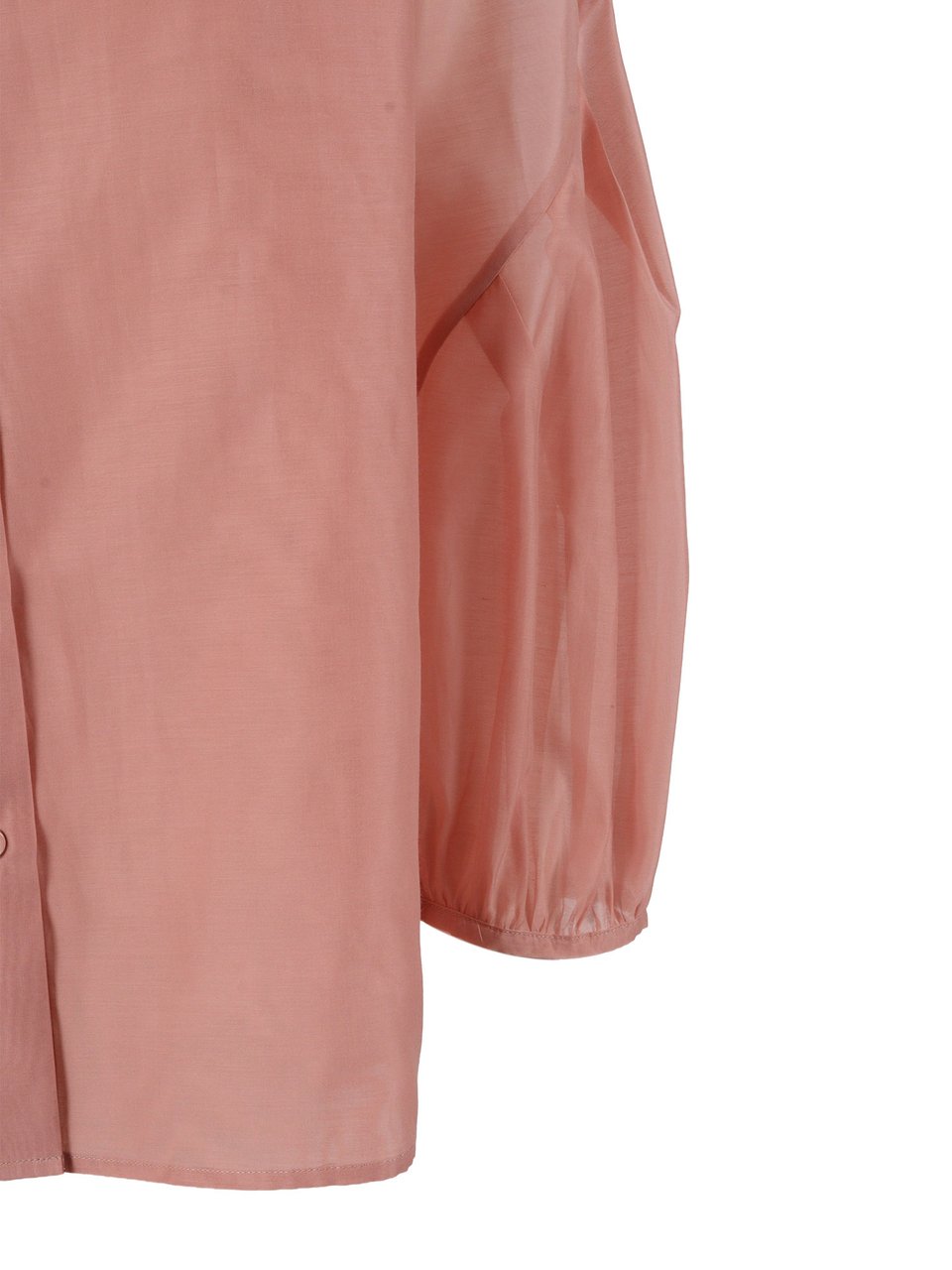 Peserico Cotton Silk Voluminous Blouse Neutraal
