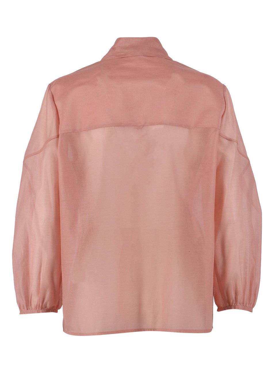 Peserico Cotton Silk Voluminous Blouse Neutraal