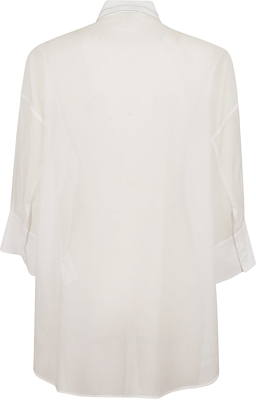 PESERICO CAMICIA ORGANZA DI SETA COTONE Wit