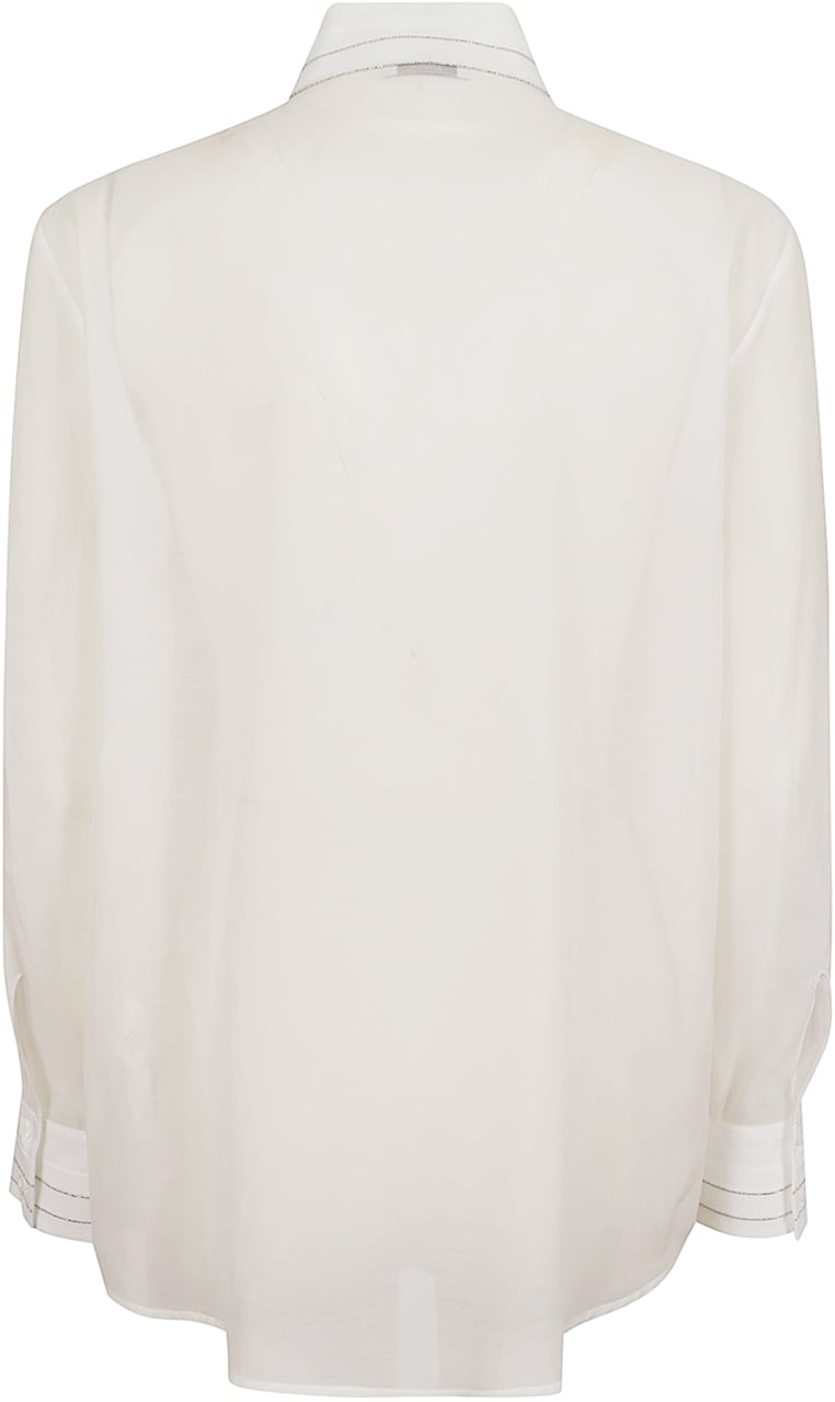 PESERICO CAMICIA ORGANZA DI SETA COTONE Wit