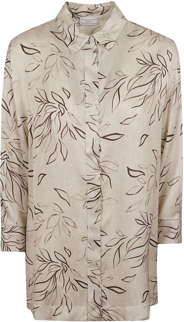 PESERICO CAMICIA RASO FLUIDO DI VISCOSA Beige