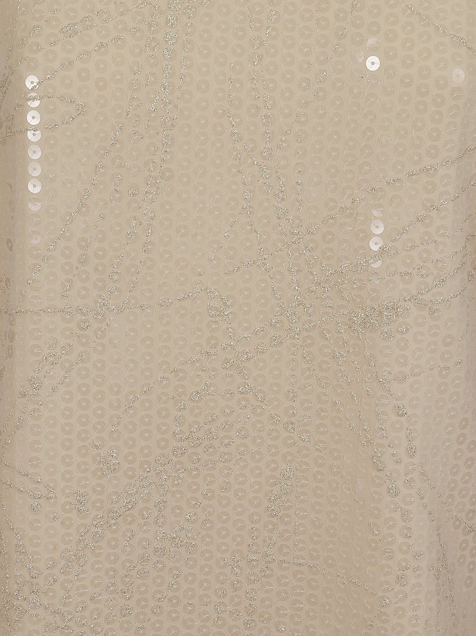 PESERICO TOP DONNA GEORGETTE CON RICAMO DI PAILLETTE Beige