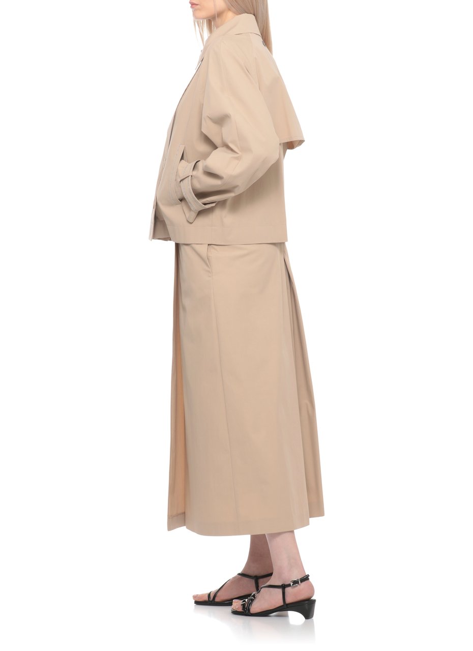 Peserico Brown Double Breasted Trench Coat Roze