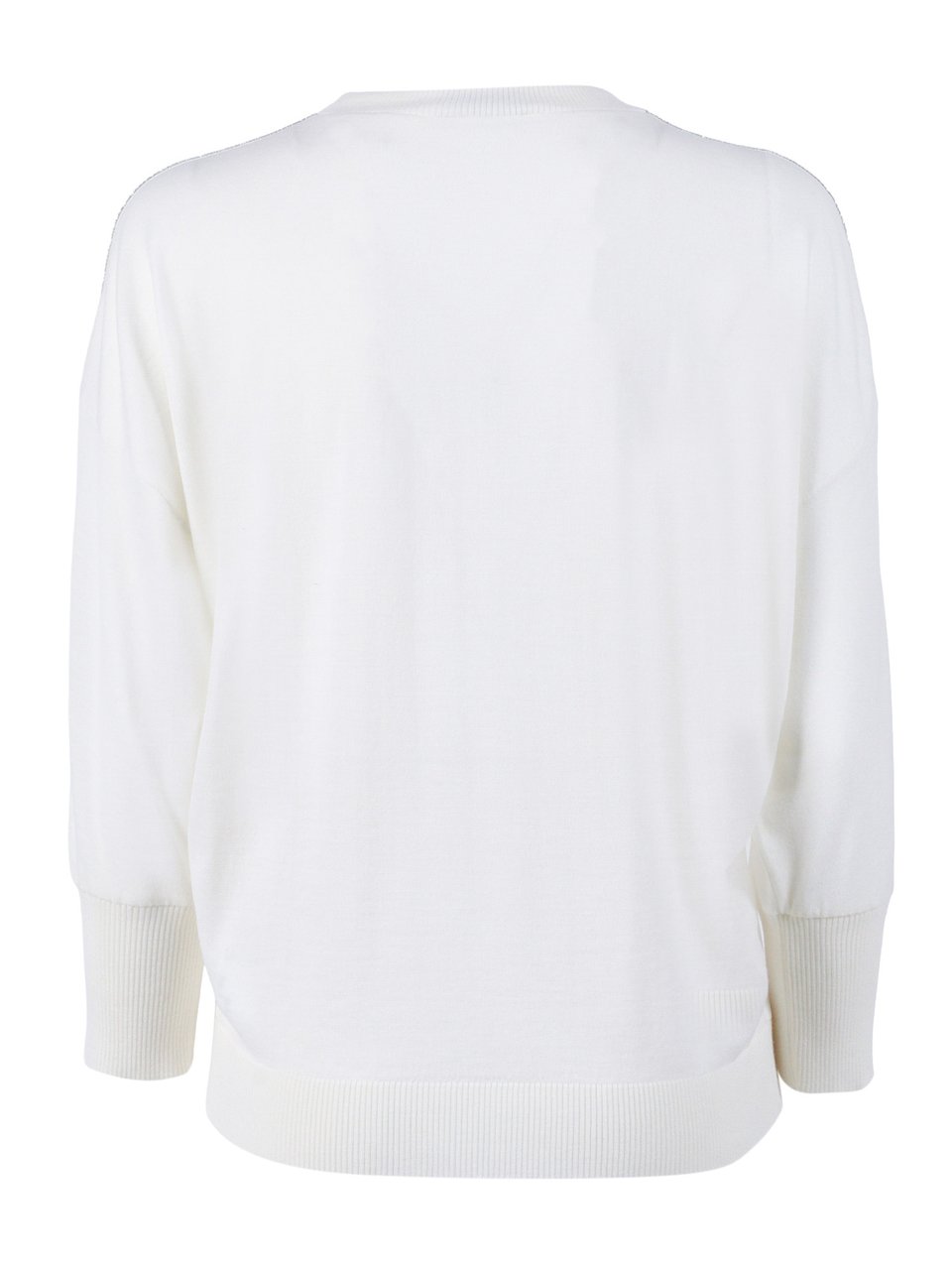 Peserico Metallic Stitch Knitted Sweater Wit