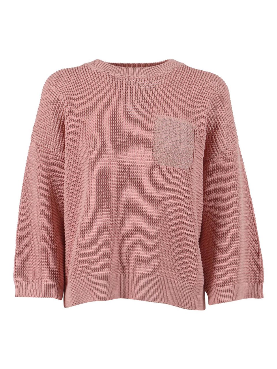Peserico Textured Boxy Patch Pocket Sweater Roze