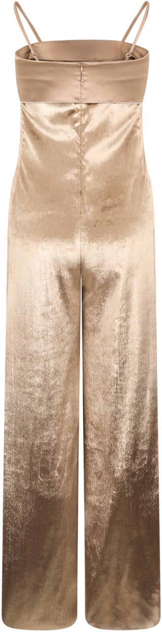 Peserico Elegant beige palazzo jumpsuit for summer Neutraal