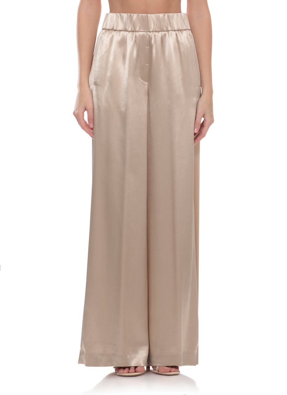 Peserico Gold Aura Viscose Straight-Leg Pants Roze