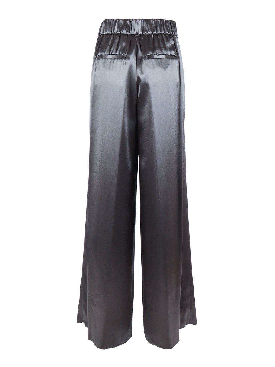 Peserico Wide Leg Elastic Waist Straight-Leg Pants Grijs