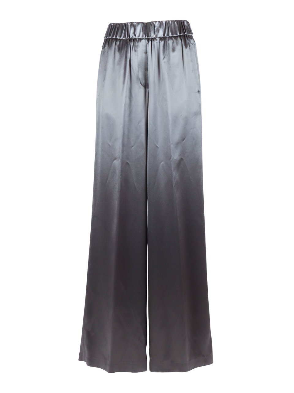 Peserico Wide Leg Elastic Waist Straight-Leg Pants Grijs