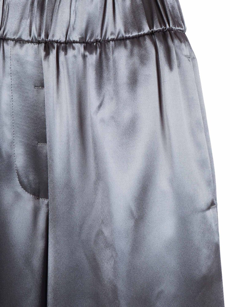 Peserico Wide Leg Elastic Waist Straight-Leg Pants Grijs